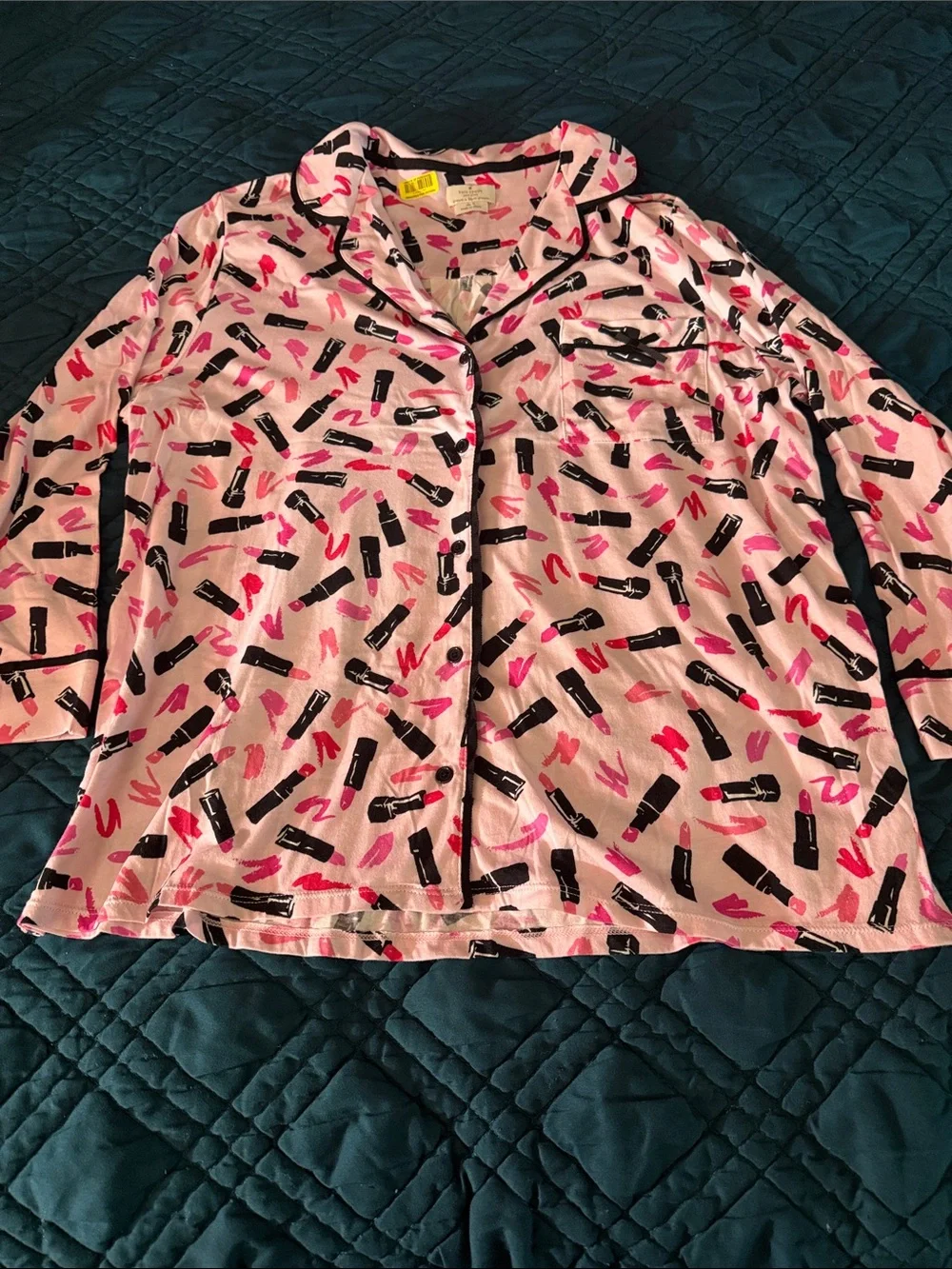 Kate spade Pink Lipstick Print Pajama Set